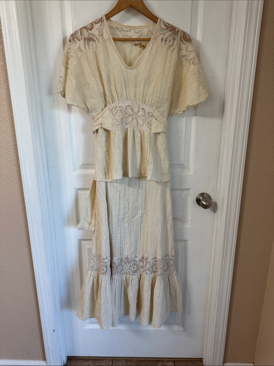 Rae Dolls San Francisco Dresses & Skirts - *RARE* RAE Dolls San Francisco Ivory Lace-Trimmed Two-Piece Maxi Dress